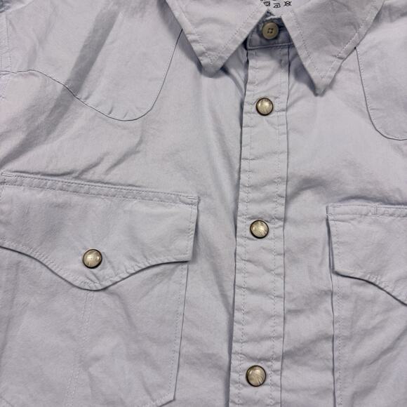 Tecovas Shirt Mens Small Blue Western Pearl Snap Button Down Long Sleeve Cowboy - Picture 7 of 15